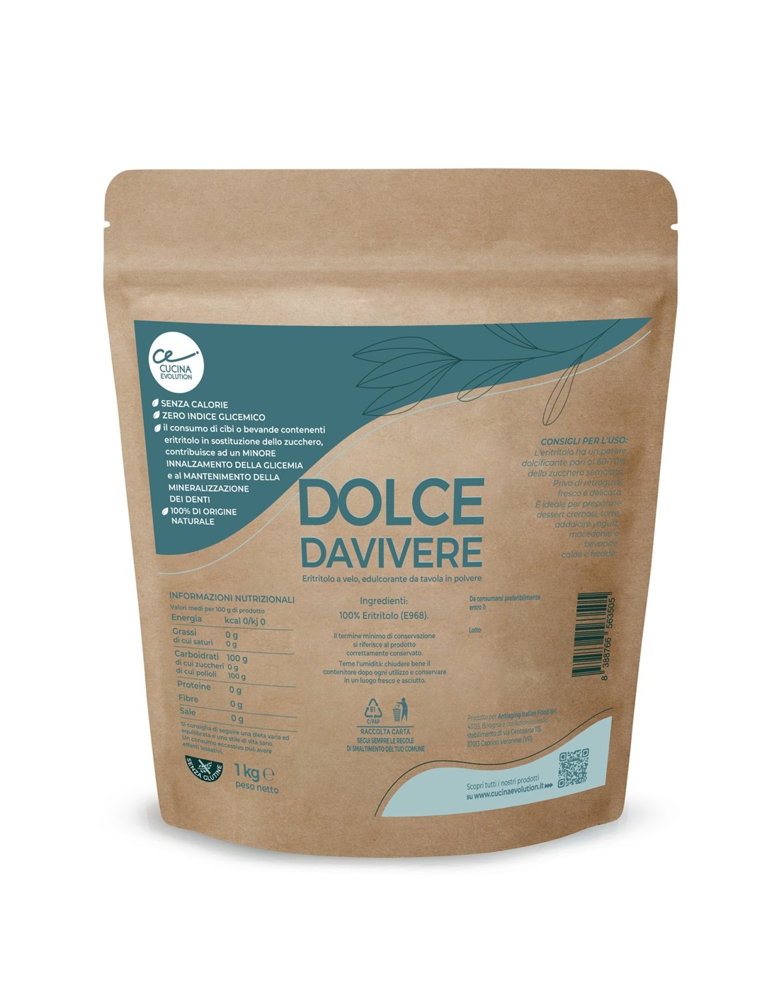 Dolce da Vivere – Eritritolo a Velo 1 kg